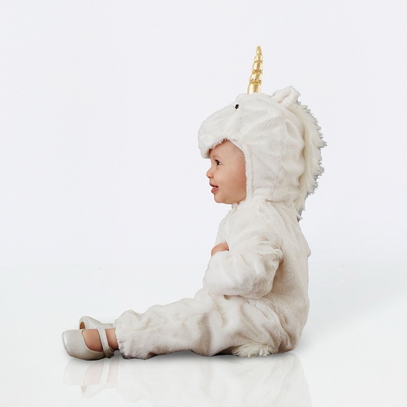 Pottery Barn Kids White and Gold Unicorn Costume - Picture 2 of 10
